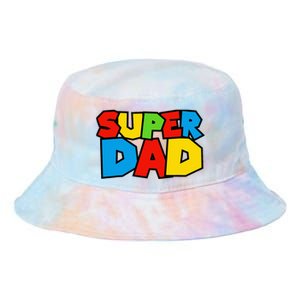 Super Dad Funny Gamer Design For FatherS Day Tie Dye Newport Bucket Hat