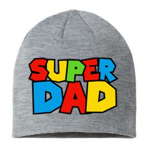 Super Dad Funny Gamer Design For FatherS Day Sustainable Beanie