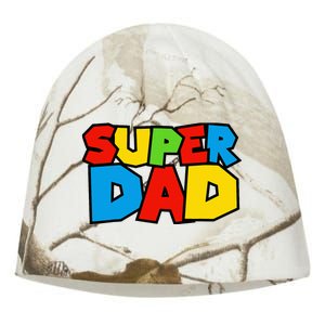 Super Dad Funny Gamer Design For FatherS Day Kati - Camo Knit Beanie