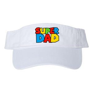 Super Dad Funny Gamer Design For FatherS Day Valucap Bio-Washed Visor