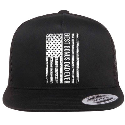 Step Dad For Best Bonus Dad Ever American Flag Fathers Day Meaningful Gift Flatbill Hat