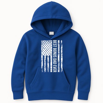 Step Dad For Best Bonus Dad Ever American Flag Fathers Day Meaningful Gift Kids Hoodie