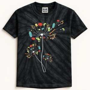 Sewing Dandelion Flowers Quilting Kids Tie-Dye T-Shirt