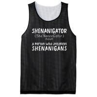 Shenanigator Definition Funny Saint Patrick Day Shenanigans Mesh Reversible Basketball Jersey Tank