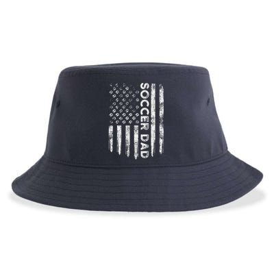 Soccer Dad Funny Soccer Lover Dad Papa FatherS Day Sustainable Bucket Hat