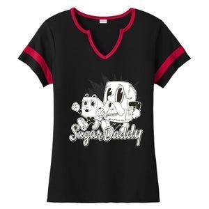 Sugar Daddy Funny Gift Ladies Halftime Notch Neck Tee