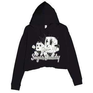 Sugar Daddy Funny Gift Crop Fleece Hoodie