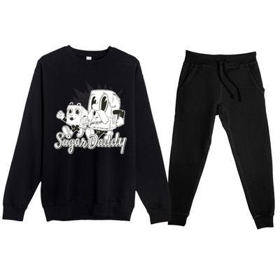 Sugar Daddy Funny Gift Premium Crewneck Sweatsuit Set