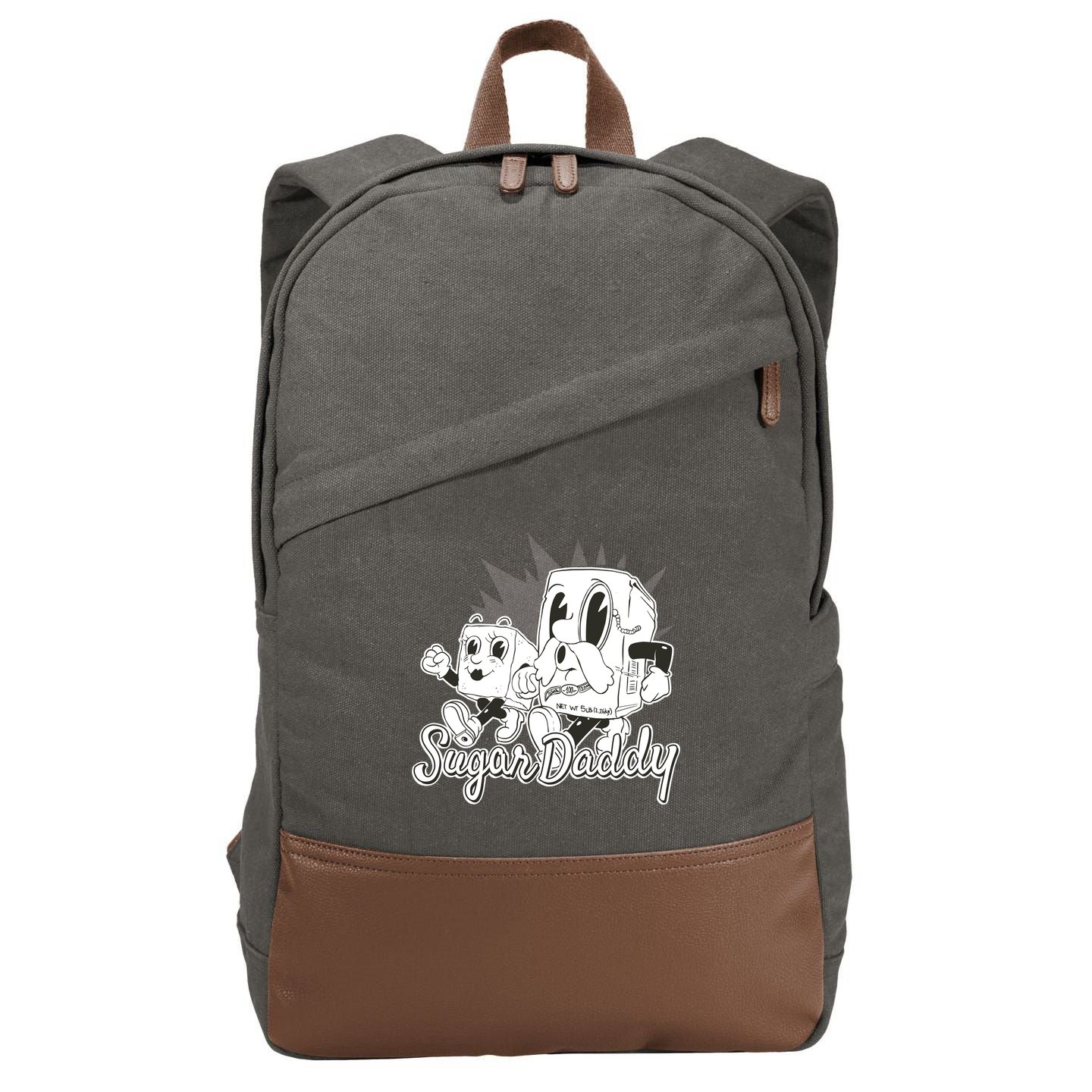 Sugar Daddy Funny Gift Cotton Canvas Backpack