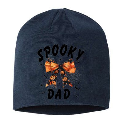 Spooky Dad Funny Pumpkin Halloween Season Matching Family Sustainable Beanie