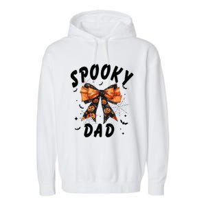 Spooky Dad Funny Pumpkin Halloween Season Matching Family Garment-Dyed Fleece Hoodie