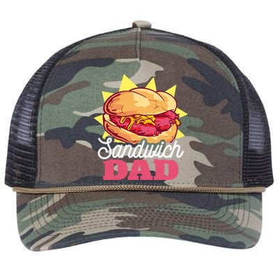 Sandwich Dad For Father's Day Gift Retro Rope Trucker Hat Cap