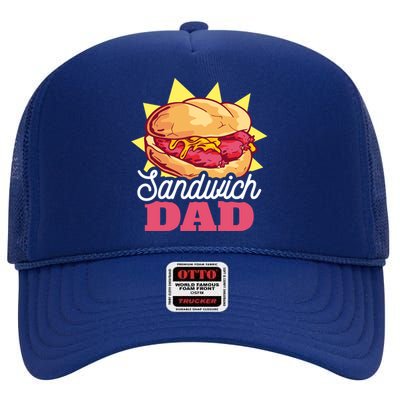 Sandwich Dad For Father's Day Gift High Crown Mesh Back Trucker Hat