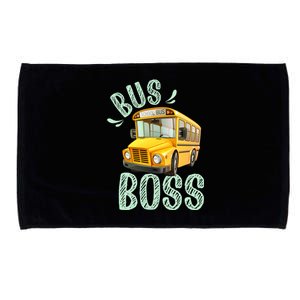 Student Delivery Funny Bus Boss School Bus Driver Microfiber Hand Towel