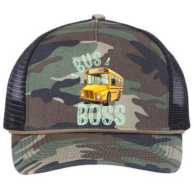 Student Delivery Funny Bus Boss School Bus Driver Retro Rope Trucker Hat Cap