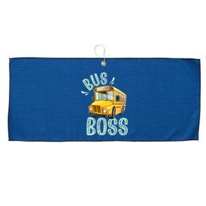 Student Delivery Funny Bus Boss School Bus Driver Large Microfiber Waffle Golf Towel