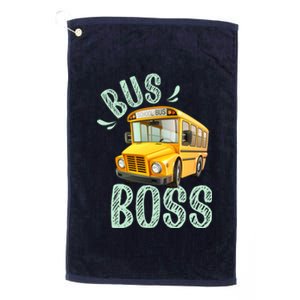 Student Delivery Funny Bus Boss School Bus Driver Platinum Collection Golf Towel