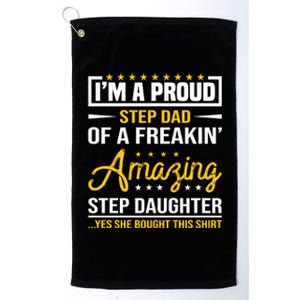 Step Dad Fathers Day Stepdad Gift Platinum Collection Golf Towel