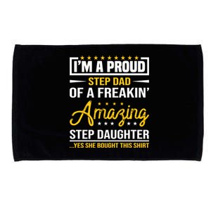 Step Dad Fathers Day Stepdad Gift Microfiber Hand Towel