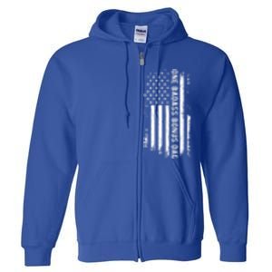 Step Dad Fathers Day Gift One Badass Bonus Dad Gift Full Zip Hoodie