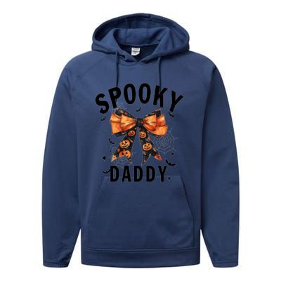 Spooky Daddy Funny Pumpkin Halloween Season Matching Family Performance Fleece Hoodie