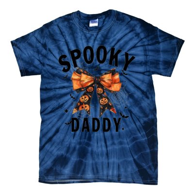 Spooky Daddy Funny Pumpkin Halloween Season Matching Family Tie-Dye T-Shirt