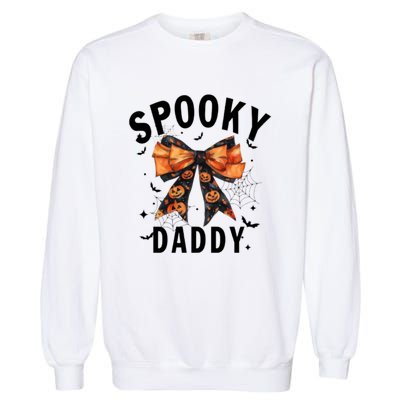 Spooky Daddy Funny Pumpkin Halloween Season Matching Family Garment-Dyed Sweatshirt