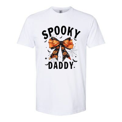 Spooky Daddy Funny Pumpkin Halloween Season Matching Family Softstyle CVC T-Shirt