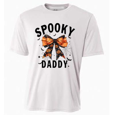 Spooky Daddy Funny Pumpkin Halloween Season Matching Family Cooling Performance Crew T-Shirt