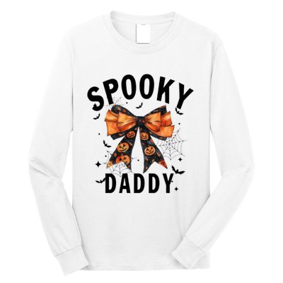 Spooky Daddy Funny Pumpkin Halloween Season Matching Family Long Sleeve Shirt