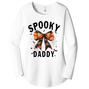 Spooky Daddy Funny Pumpkin Halloween Season Matching Family Women's Perfect Tri Tunic Long Sleeve Shirt