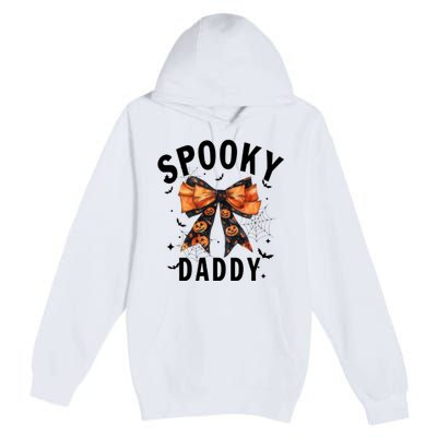 Spooky Daddy Funny Pumpkin Halloween Season Matching Family Premium Pullover Hoodie