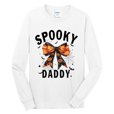 Spooky Daddy Funny Pumpkin Halloween Season Matching Family Tall Long Sleeve T-Shirt