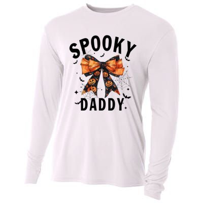 Spooky Daddy Funny Pumpkin Halloween Season Matching Family Cooling Performance Long Sleeve Crew