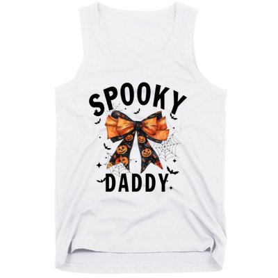 Spooky Daddy Funny Pumpkin Halloween Season Matching Family Tank Top