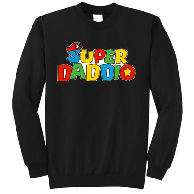 Super Daddio Funny Dad Daddy Father Video Game Lovers Sweatshirt