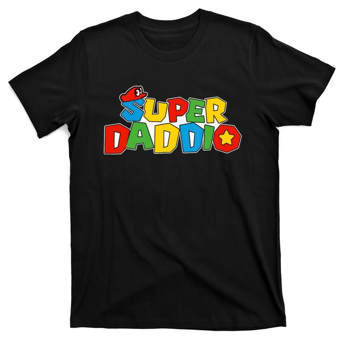 Super Daddio Funny Dad Daddy Father Video Game Lovers T-Shirt