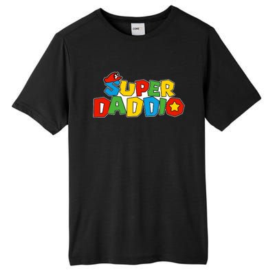 Super Daddio Funny Dad Daddy Father Video Game Lovers Tall Fusion ChromaSoft Performance T-Shirt