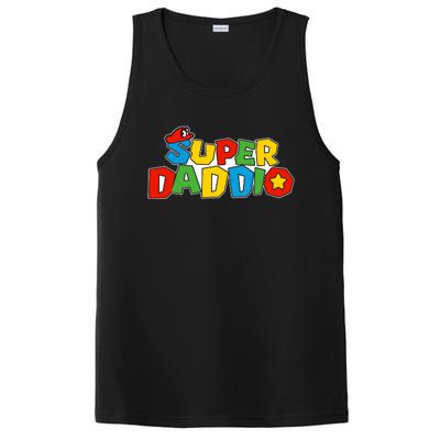 Super Daddio Funny Dad Daddy Father Video Game Lovers PosiCharge Competitor Tank