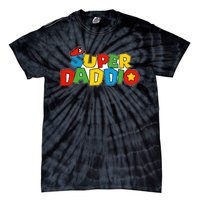 Super Daddio Funny Dad Daddy Father Video Game Lovers Tie-Dye T-Shirt