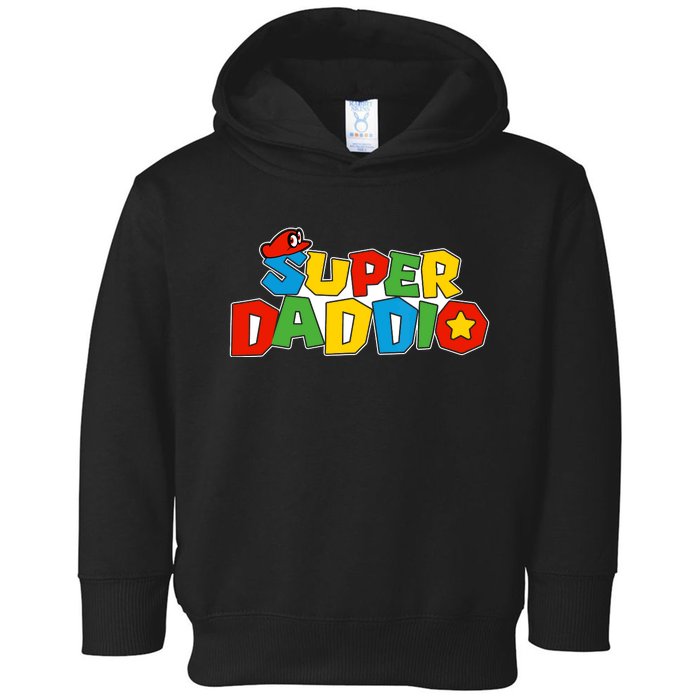 Super Daddio Funny Dad Daddy Father Video Game Lovers Toddler Hoodie