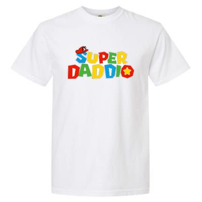 Super Daddio Funny Dad Daddy Father Video Game Lovers Garment-Dyed Heavyweight T-Shirt