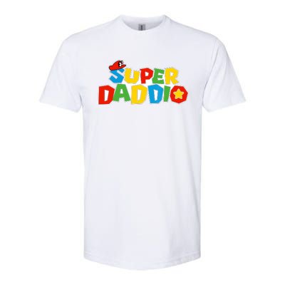 Super Daddio Funny Dad Daddy Father Video Game Lovers Softstyle CVC T-Shirt