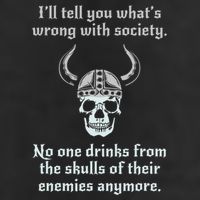 Skull Drink From The Skull Of Your Enemies Funny 7 Panel Mesh Trucker Snapback Hat