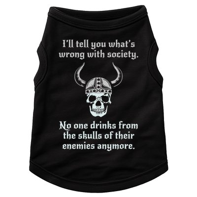 Skull Drink From The Skull Of Your Enemies Funny Doggie Tank