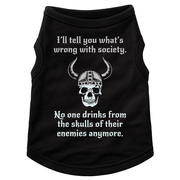 Skull Drink From The Skull Of Your Enemies Funny Doggie Tank