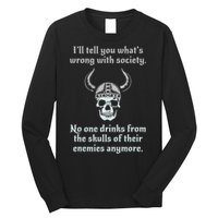 Skull Drink From The Skull Of Your Enemies Funny Long Sleeve Shirt