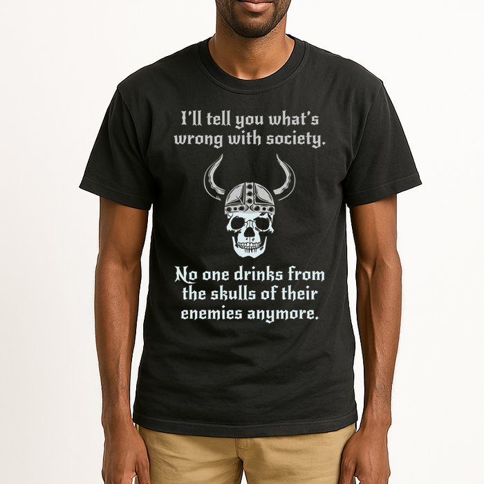 Skull Drink From The Skull Of Your Enemies Funny Tall T-Shirt