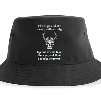 Skull Drink From The Skull Of Your Enemies Funny Sustainable Bucket Hat