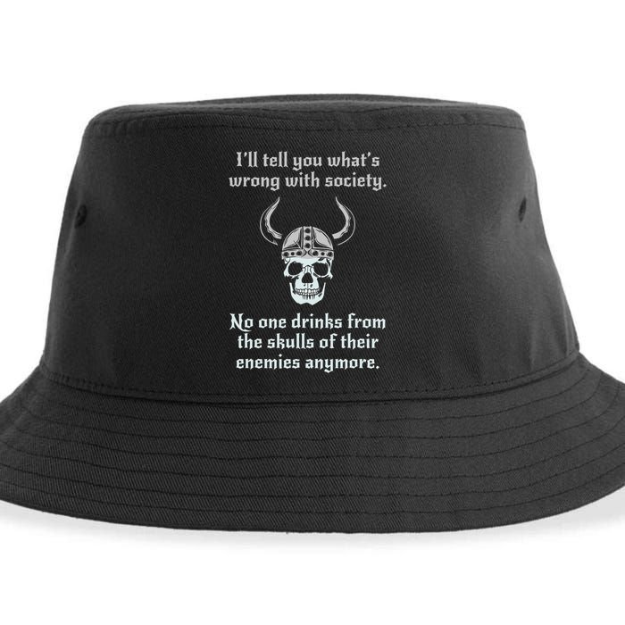 Skull Drink From The Skull Of Your Enemies Funny Sustainable Bucket Hat